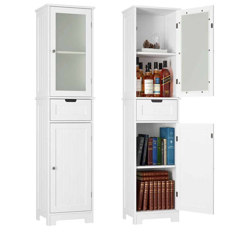 Olvera shops Freestanding Linen Cabinet